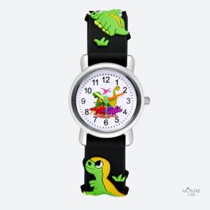 Montre pour enfants, design dinosaure en silicone