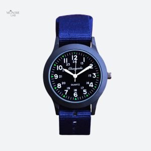 Montre enfant garçon à bracelet nylon, cadran clair