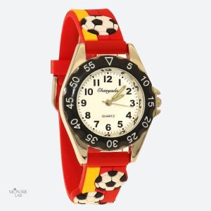 Montre pour garçon avec motif sportif, idéale pour les jeunes fans