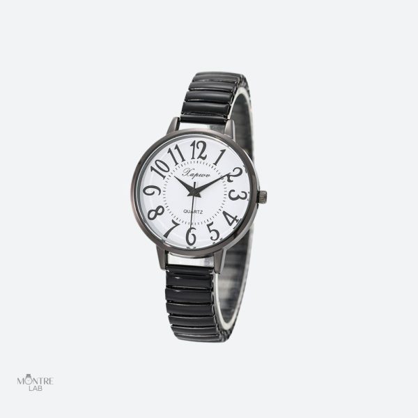 Montre Femme Quartz avec grands chiffres arabes