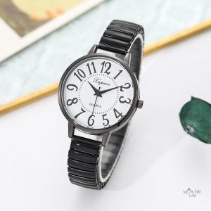 Accessoire féminin : montre quartz à grande lisibilité