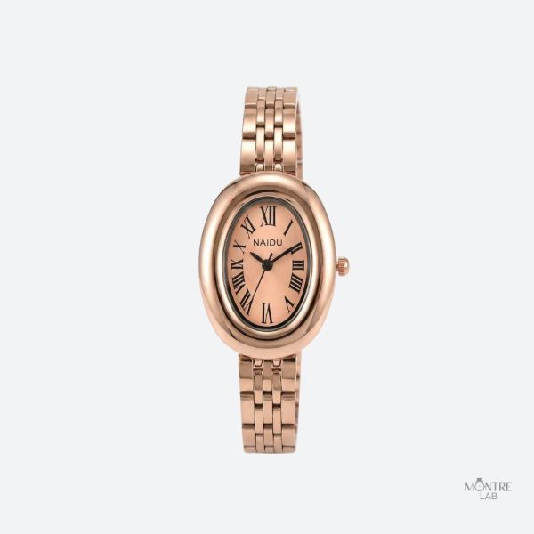 Montre ovale pour femme, style intemporel