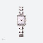 Montre femme luxe carrée avec bracelet en acier