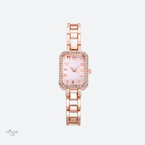 Montre carrée élégante pour femme, bracelet en acier