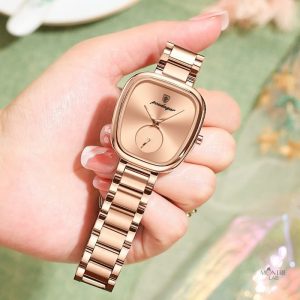 Montre femme en acier, design élégant et étanche