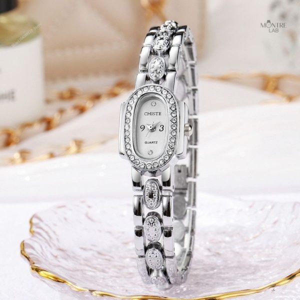 Montre à cadran ovale, idéale pour une touche chic