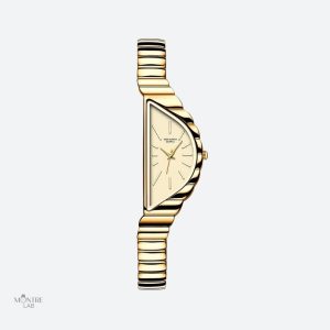 Montre femme élégante quartz avec cadran triangulaire