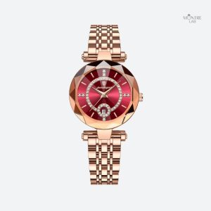 Accessoire féminin chic avec cadran facetté et strass