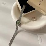 Design minimaliste, montre pour femme en acier inoxydable, couleur verte