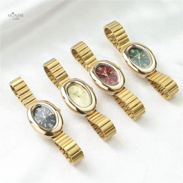Accessoire Féminin : Montre Ovale avec Bracelet Alliage