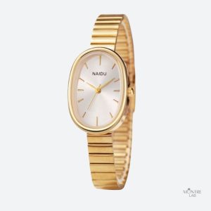 Montre Femme Dorée Ovale Minimaliste Quartz