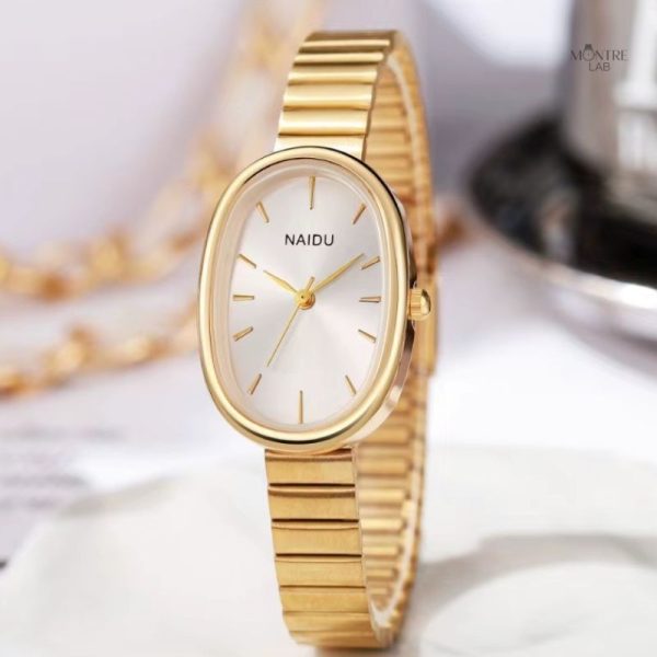 Montre Femme élégante au style minimaliste doré