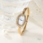 Montre à strass pour femme, style raffiné et moderne