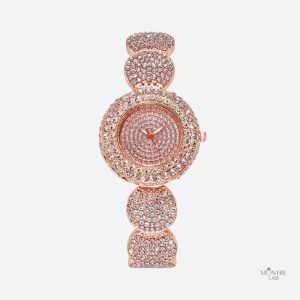 Montre femme quartz en strass scintillant