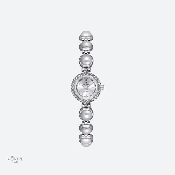 Élégante montre pour femme avec perles