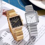 Montre quartz à cadran carré pour look unique