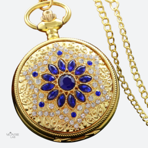 Montre à gousset dorée pour femme, élégante et raffinée