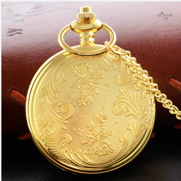 Élégante montre à gousset femme avec détail en pierre
