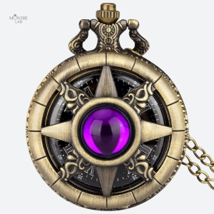 Montre à gousset femme quartz avec pierre colorée