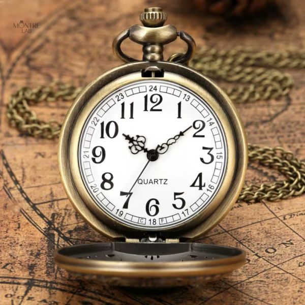 Style vintage : montre à gousset à quartz pour femme