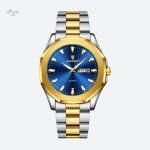 Montre Homme Quartz avec bracelet acier bicolore