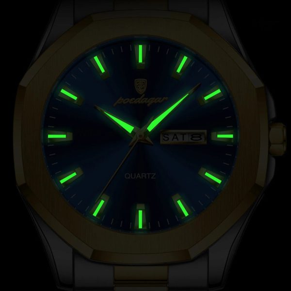Montre à quartz homme, style bicolore intemporel