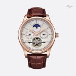 Montre automatique homme avec phase de lune et tourbillon