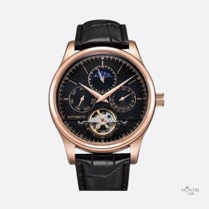 Montre homme automatique élégante avec fonction phase de lune