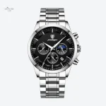 Montre homme chronographe quartz au bracelet acier inoxydable