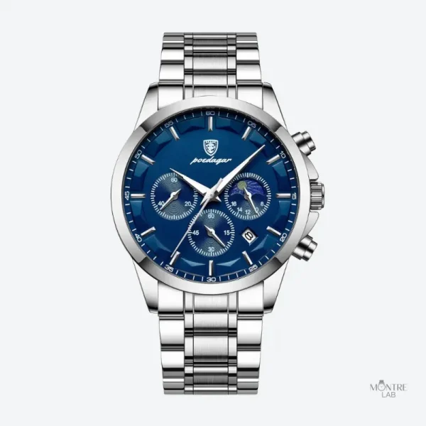 Montre à quartz pour homme, design chronographe moderne