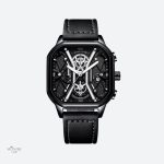 Montre cuir chronographe pour homme au design élégant