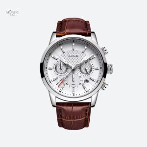 Montre homme cuir chronographe étanche style militaire