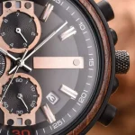 Chronographe Homme en Bois, Style Élégant