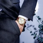 Montre quartz pour homme, style cuir et imperméable