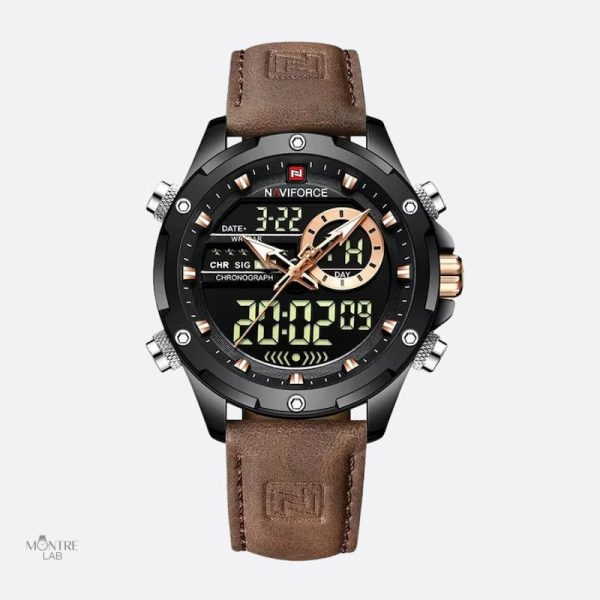 Chronographe numérique pour homme, style moderne et fonctionnel
