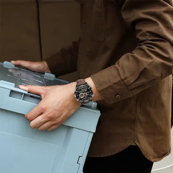Montre analogique-numérique avec chronomètre intégré