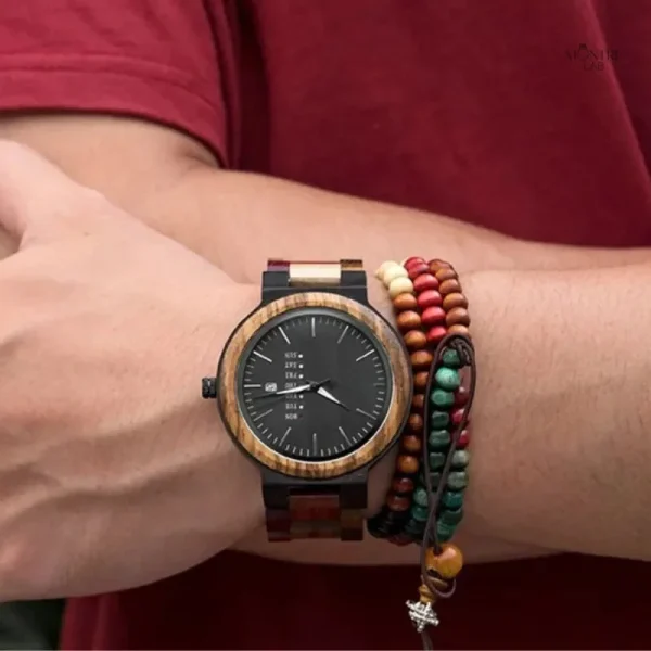Style décontracté avec Montre Homme en Bois