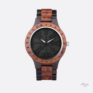 Montre en Bois Viking Noir pour homme
