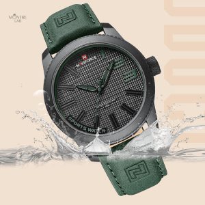 Accessoire Masculin, Montre en Cuir Sportif et Élégant