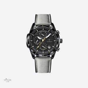 Chronographe élégant pour homme en cuir