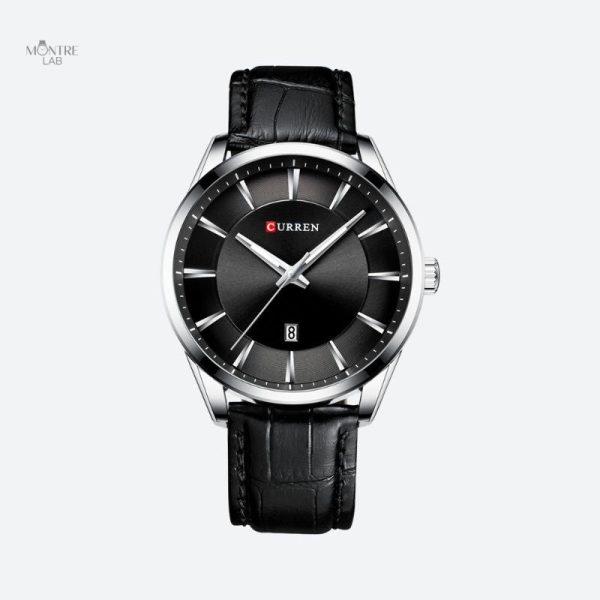 montre-homme-quartz-cuir-elegante-1 Montre homme élégante en cuir avec mouvement à quartz