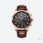 Montre homme cuir quartz étanche élégante et fonctionnelle