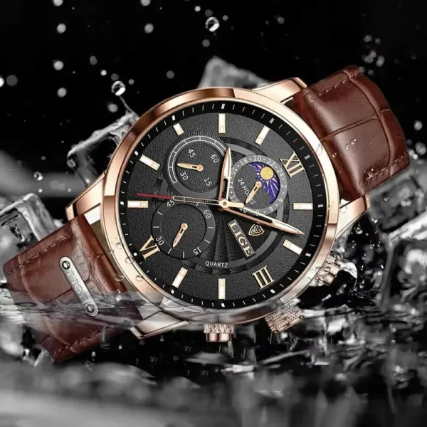 Montre homme en cuir, élégance et étanchéité réunies