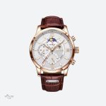 Accessoire tendance pour homme, montre en cuir quartz