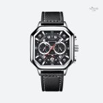 Montre en cuir homme, design sportif, étanchéité