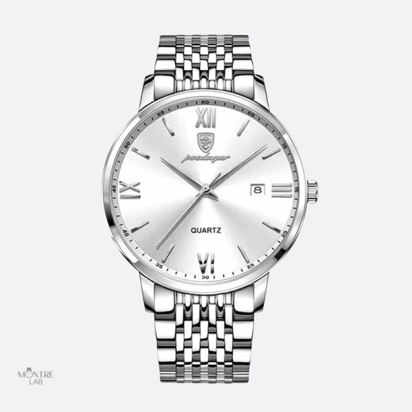 Montre élégante pour homme en acier inoxydable