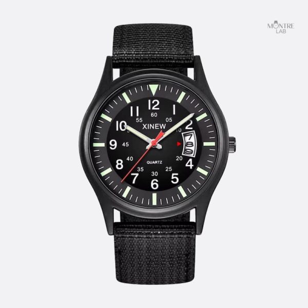 Montre Vintage Homme avec bracelet nylon durable et léger