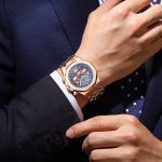 Cadran texturé pour une montre chronographe homme