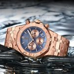 Montre chronographe avec finition haut de gamme