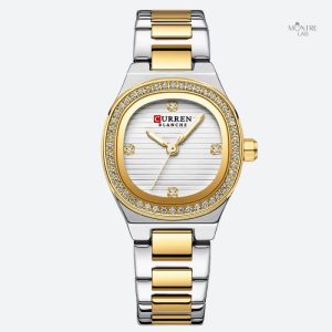 Montre luxe femme bicolore étanche élégante